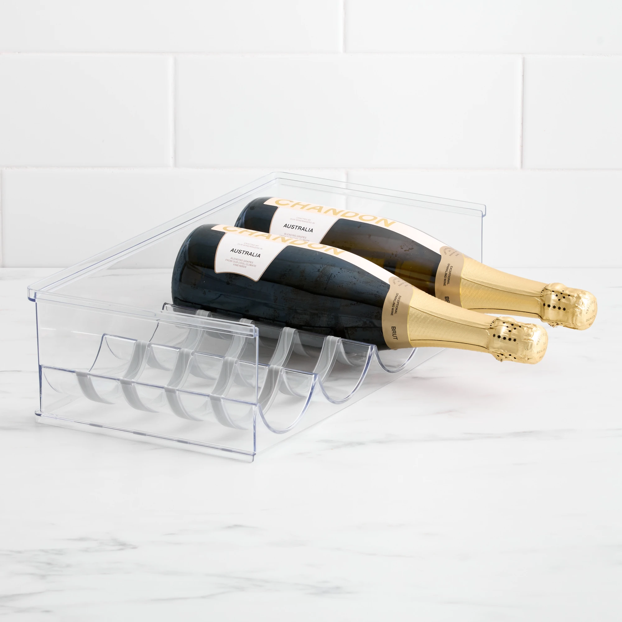 Clear Stackable Wine Rack 4 Bottle Kitchen Warehouse™